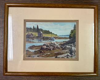 Framed coastal Maine print by Michael Davidoff