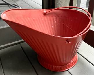 Painted galvanized coal bin