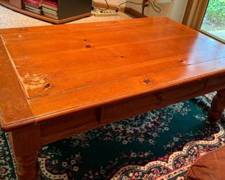 Rustic coffee table with drawer