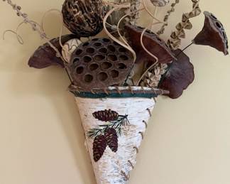 Rustic wood hanging decor