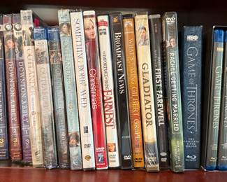 Downton Abbey, Outlander, Game of Thrones TV series and assorted film DVDs
