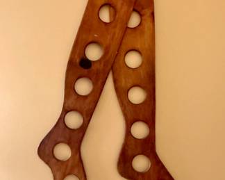 Antique wooden stocking stretchers