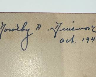Inscription inside book