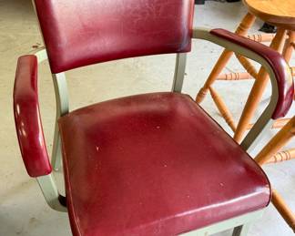 Vintage All-Steel red leather office chair
