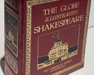 Leather bound hardcover "The Globe Illustrated Shakespeare"