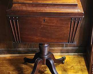 Teapoy or Cellarette, circa 1850's. A tea caddy on steroids! 