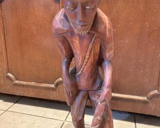 Hand carved 22” man.