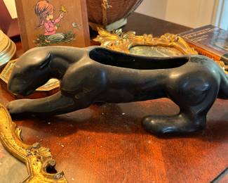 Vintage cougar planter.