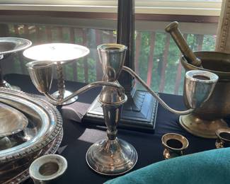 Weighted sterling silver pieces