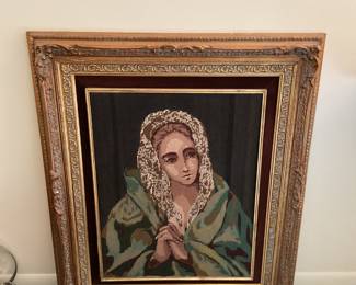 Large needle point Mary