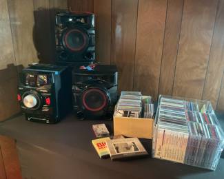 Excellent sound system with subwoofer & CD collection (mostly Christian)