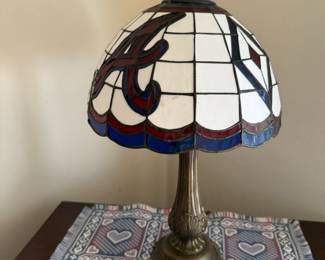 Tiffany style Atlanta Braves Lamp!