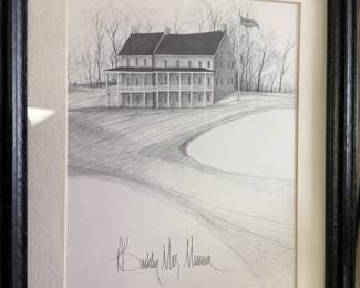 P. Buckley Moss Art signed. Sketch