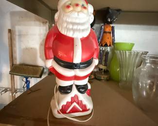 vintage santa blow mold