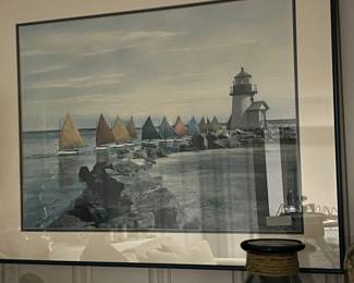 Nice framed print “Nantucket, The Rainbow Fleet”