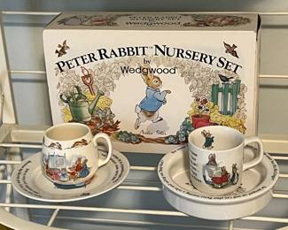 Peter Rabbit Nursery Set by Wedgwood, still in box!