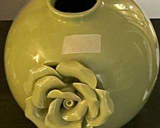 Cool lime green ceramic vase