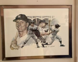 Mickey Mantle signed John Martin 1984
Artist Proof 6 - AP 6, Martin was a famed KC artist
