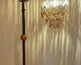 Antique parlor pole lamp