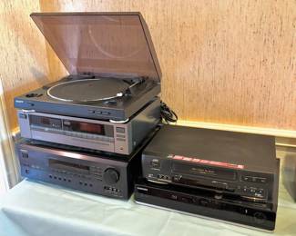 Sony Turntable, Onkyo AV Receiver
