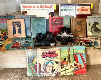 Children's Vintage Books, Canon & Kodak Cameras