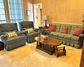 Plaid Sofa, Rocker Armchairs