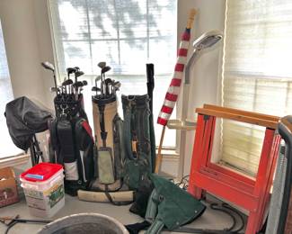 Golf Clubs, Bags, Balls