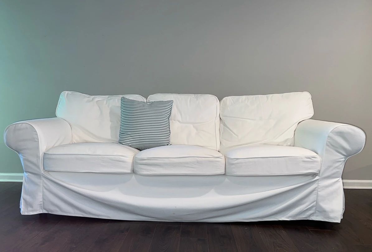01 White 3seat IKEA Couch