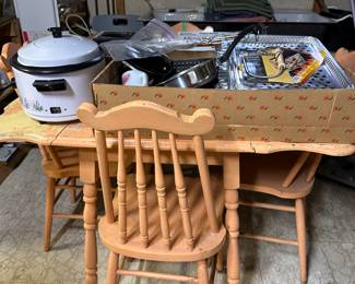 Antique Drop Leaf Table & Chairs