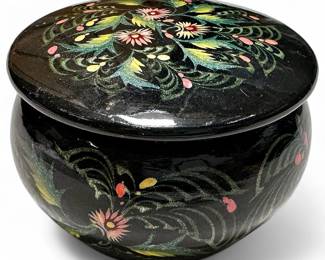 Russian Hand-Painted Lacquer Trinket Box, Signed 2004