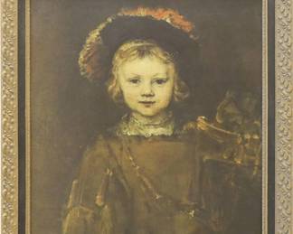 Framed Art Print of Portrait of a Boy by Rembrandt