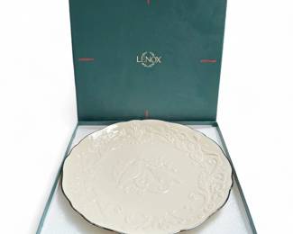 Lenox Wedding Promises Anniversary Plate, Platinum Trim