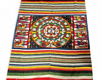 Vintage Oaxaca Hand-Woven Tapestry