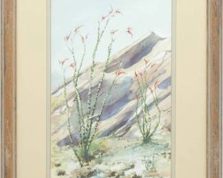 Framed R. Schepe Watercolor Landscape, Signed, 1999