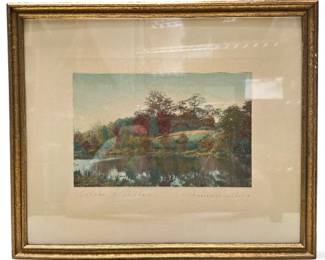 Wallace Nutting Hand-Colored Photograph, “October Splendors"