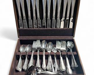 93-Piece Stainless Silverware Set by Hampton Silversmiths & Oneida