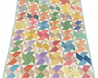 Handmade 2005 Pinwheel Quilt by Nancy Rogers