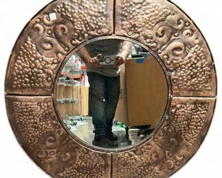 The Raschella Collection 37” Round Metal Mirror