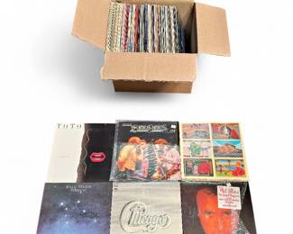 Large Box of 12-inch Vinyl Records, Various Artists