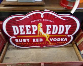 Deep Eddy Vodka LED light up sign, works 