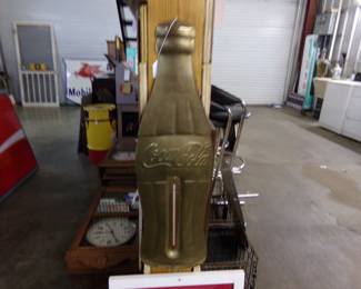 RARE! Brass Coca-Cola Thermometer 