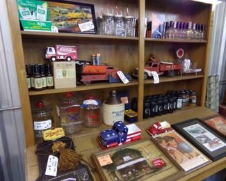 Smalls including some Buddy L toy cars, one that's Coca-Cola