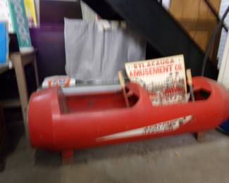 Unique piece! Redstone Rocket carnival ride with poster where it came from! 