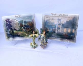 117 TwoBradfordExchangeThomasKinkadeTilesandTwoFairies