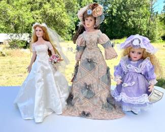 80 ThreeLargeCeramicDolls