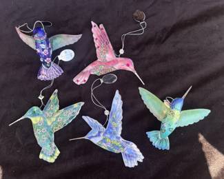 109 BradfordExchangeGardenJewelsHummingbirdOrnaments