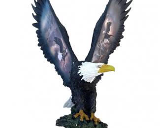 38 BradfordExchangeMajestysMonarchWallMountEaglewPaintedWings
