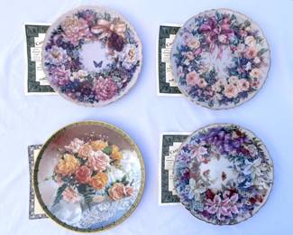 123 BradfordExchangeandWSGeorgeFloralThemedCollectiblePlates
