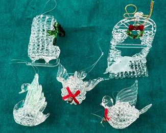 106 VintageSpunGlassChristmasOrnaments
