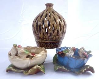 28 CeramicBirdNestCandleHolders